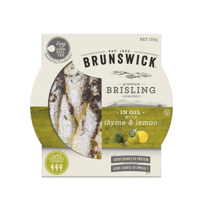 Brunswick Brisling Sardines in Thyme & Lemon